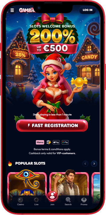 Gambiva Casino mobile casino experience on smartphone