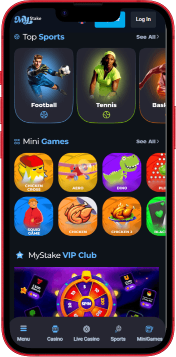MyStake Casino mobile casino experience on smartphone