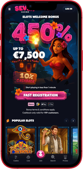 Seven Casino mobile casino experience on smartphone