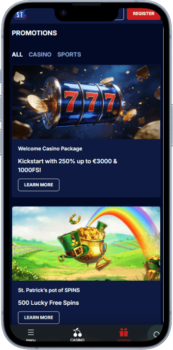 SpinTexas Casino welcome bonus and promotions page