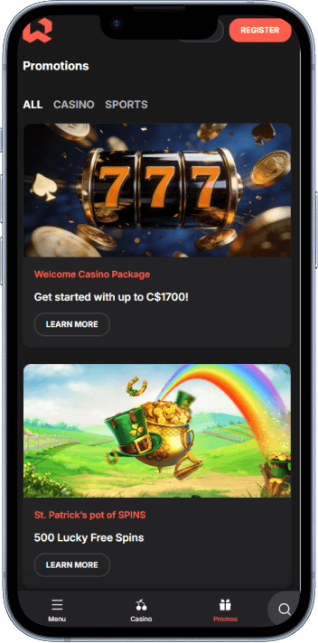 Wettson Casino welcome bonus and promotions page
