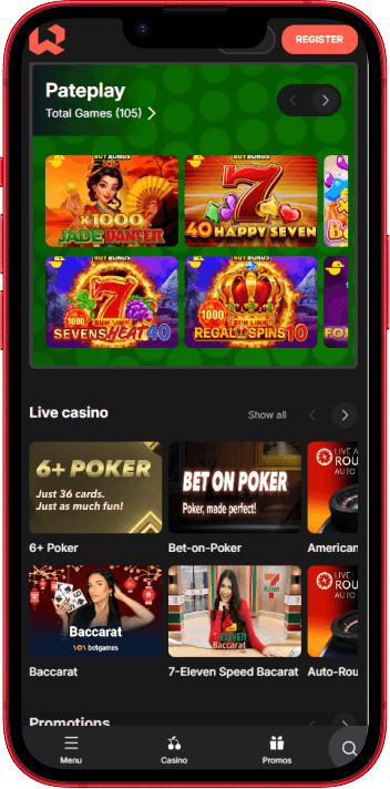 Wettson Casino mobile casino experience on smartphone